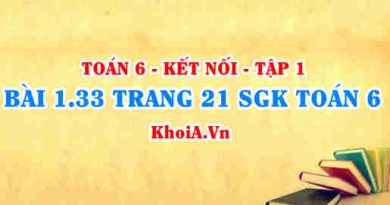 Bài 1.33 trang 21 SGK Toán 6 tập 1 Kết nối tri thức